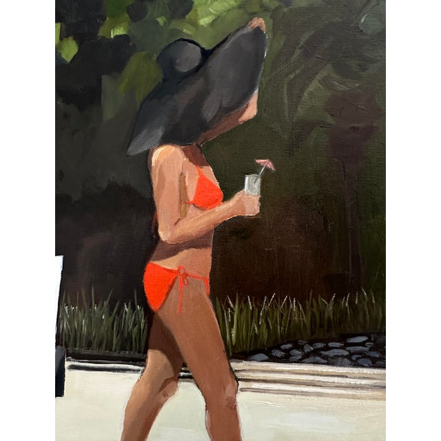 "At the Pool" Modern Oil Painting, by Jennifer Hohlfelder For Sale - Image 4 of 8