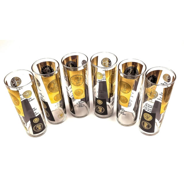Metal Can't Find Tall Hollywood San Francisco Cocktail Glasses Set of 6 For Sale - Image 7 of 7