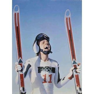 The Winner XIV Olympic Winter Games Sarajevo Poster by Gottfried Helnwein, 1984 For Sale
