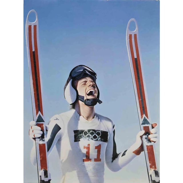 The Winner XIV Olympic Winter Games Sarajevo Poster by Gottfried Helnwein, 1984 For Sale