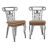 Mid 20th Century Pair of Iron Sun Chairs For Sale