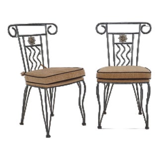 Mid 20th Century Pair of Iron Sun Chairs For Sale