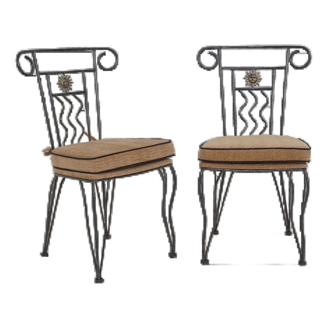 Mid 20th Century Pair of Iron Sun Chairs For Sale