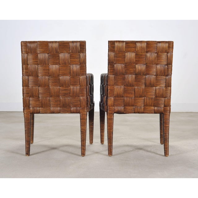 Set of Four John Hutton for Donghia Block Island Cane Armchairs For Sale - Image 18 of 18