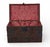 Late 18th Century Charles II Wrought-Iron Mounted Brass-Studded Leather Coffer Trunk With Drawers For Sale - Image 5 of 12