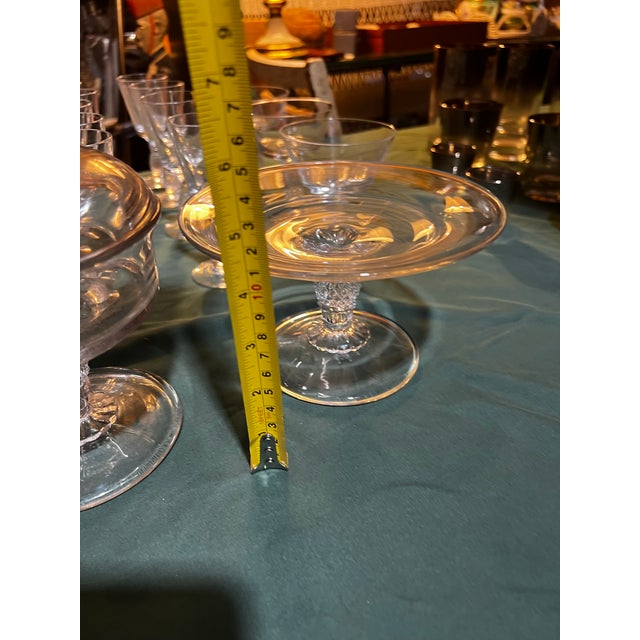 Transparent 1970s Collection of Glasses and Serving Pieces With Pineapple Stems - 18 pcs For Sale - Image 8 of 12