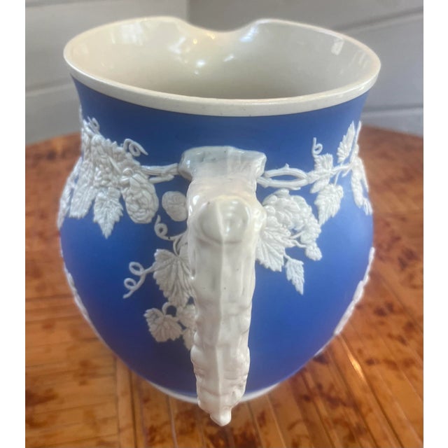 Antique Copeland Spode Large Blue Jasperware Pitcher Chairish