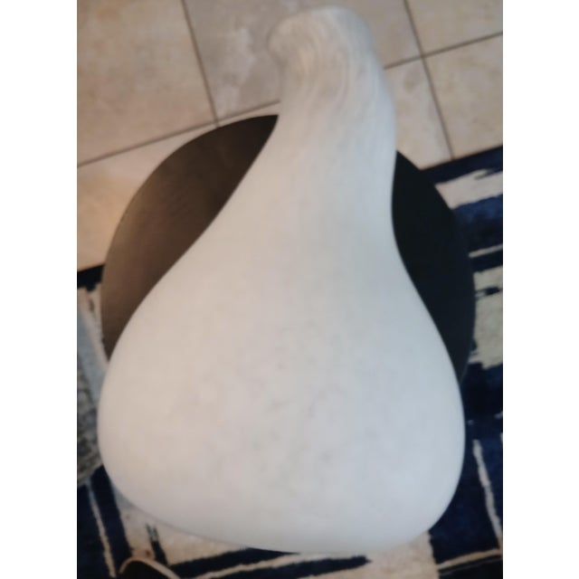 Off-white F-017 ​1970s "The Ethereal Plinth" | 165 Lb Monumental Satin-Glass Sculpture ​Presented by Methinks Art Studio and Dwelling For Sale - Image 8 of 12