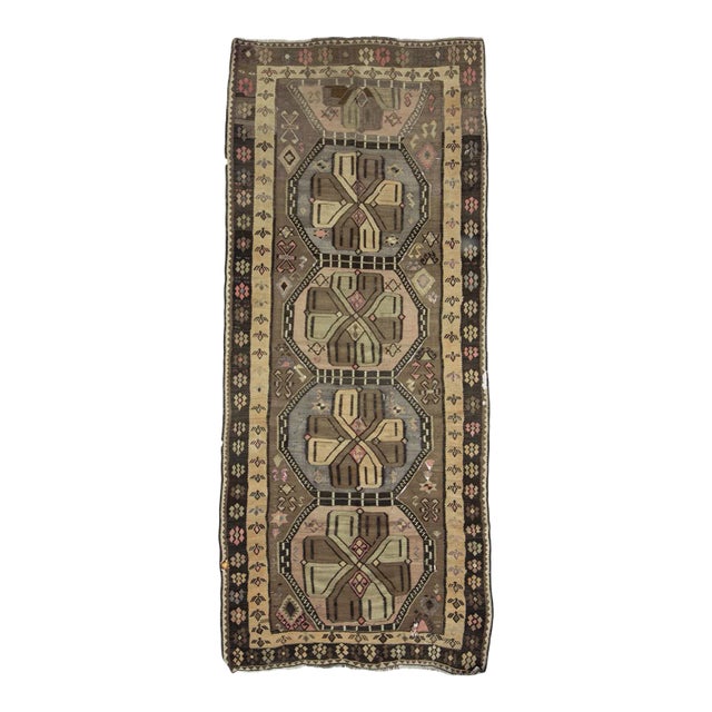 Vintage Turkish Kars Kilim Rug For Sale
