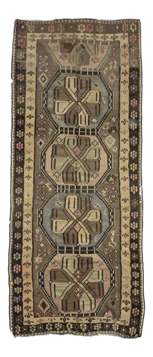 Vintage Turkish Kars Kilim Rug
