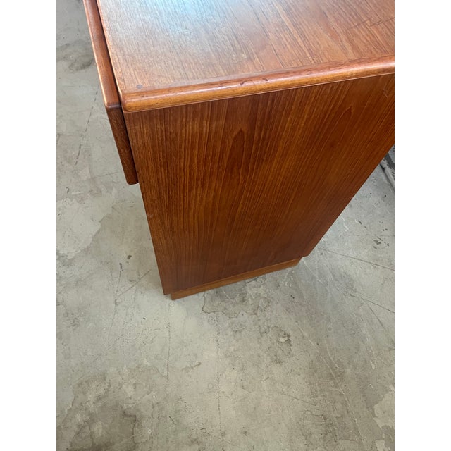 Komfort 1960s Komfort Made in Denmark a Mid-Century Danish Modern Teak Flip-Top Vanity Desk For Sale - Image 4 of 12