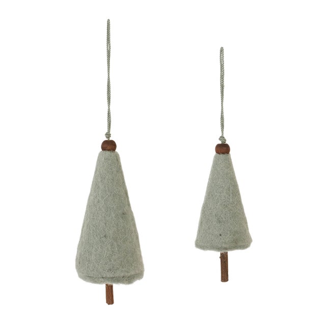 Elevate your holiday decor with the charming Felt Wool Pine Tree Ornaments. Crafted from premium plastic, wool, and wood,...