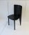 Postmodern Italian Designer Postmodern Black Lacquer Wood and Leather Side Chair For Sale - Image 3 of 13