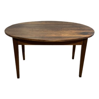 Antique c.1860 French Walnut Oval Table For Sale