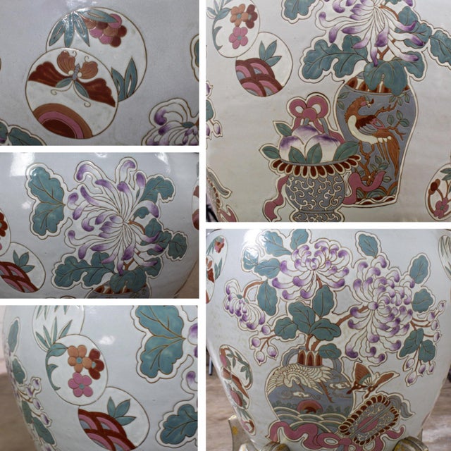 Late 20th Century Ming Treasures Fishbowl Pedestal Base Dining Table by Drexel Heritage Round Glass Top For Sale - Image 12 of 18