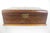 Antique Wood Inlay Box, Hinged Lid Exotic Wood, Brown Inlaid Trinket, Jewelry For Sale - Image 10 of 12