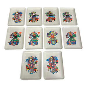 Vintage Wony Melamine Trays Featuring Chinese Opera Characters - A Set of 10