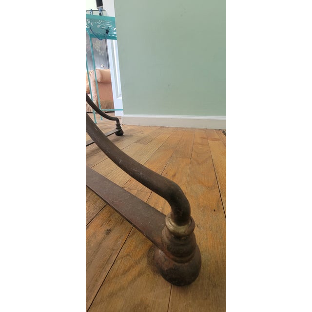 1990s Vintage Pietra Dura Style Resin Top Bar Table With Iron Tripod Base For Sale - Image 5 of 5