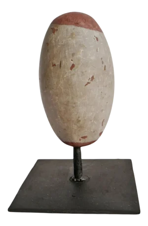 Natural Lingam Stone on Stand