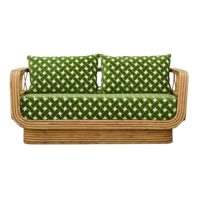 Luna Sofa in Stained Rattan by Popus Editions For Sale
