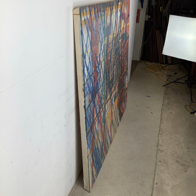 Large Contemporary Architectural Abstract Painting, 70x59 For Sale - Image 10 of 12