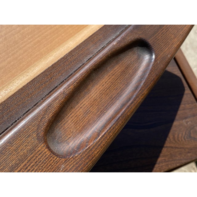 Vintage Veneer Chest of Drawers in Elm Wood, 1970s For Sale - Image 10 of 18