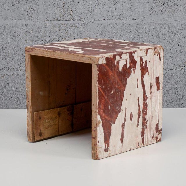 Wood Vintage Base in Lacquered Wood For Sale - Image 7 of 8