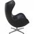 Arne Jacobsen vintage Egg chair upholstered in black leather, and with a base of fully casted aluminium. The chair is from...