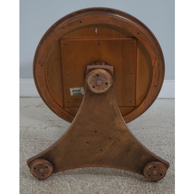 Pair of Ethan Allen Townhouse Pedestal Tables For Sale - Image 13 of 15