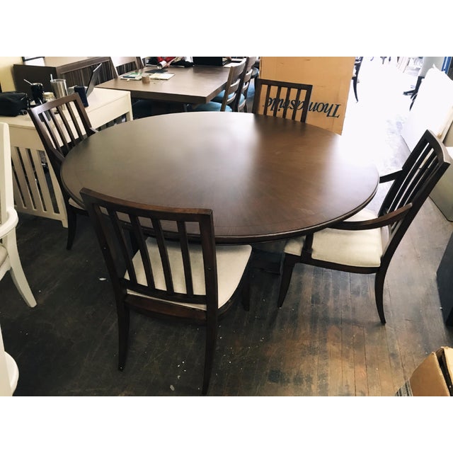 Thomasville Furniture Harlowe Finch Adelaide Round Oak Dining Set 5 Pieces Chairish