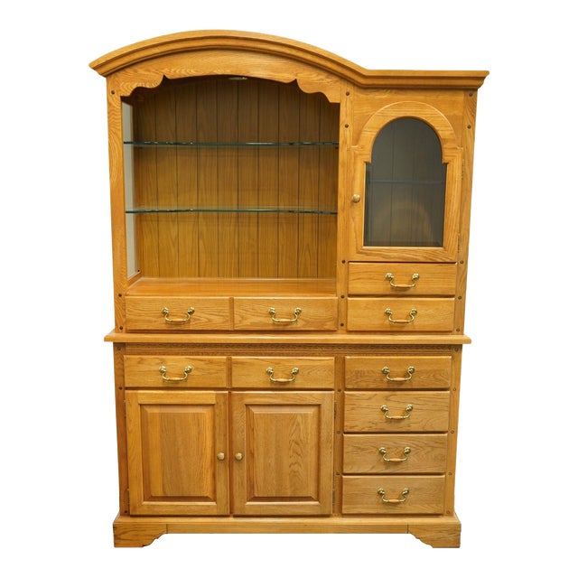 Kincaid Country Roads Collection 56" Illuminated Open Display China Cabinet 57-075 / 57-078 For Sale