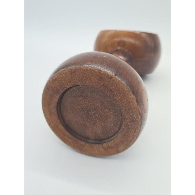 Brown Modern Wooden Table Clock, East Germany, 1960s For Sale - Image 8 of 9