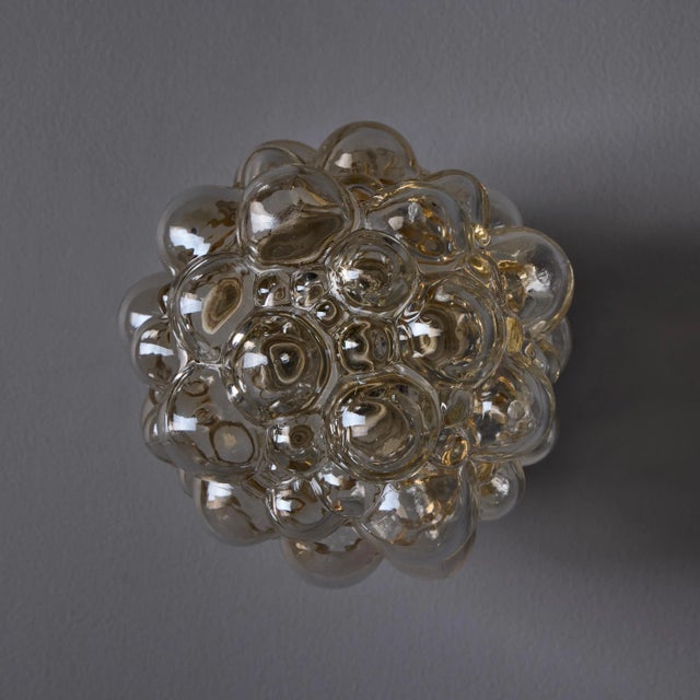 Amber 1960s Helena Tynell Amber Bubble Glass Wall or Ceiling Lamp For Sale - Image 8 of 12