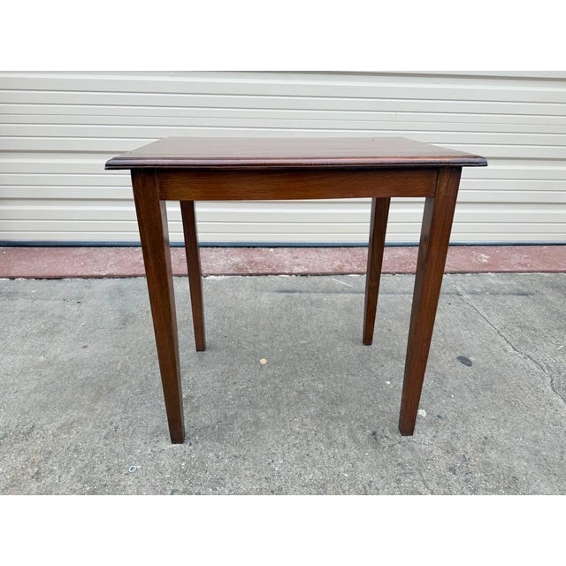 Vintage Solid Walnut Side Table For Sale In Washington DC - Image 6 of 12