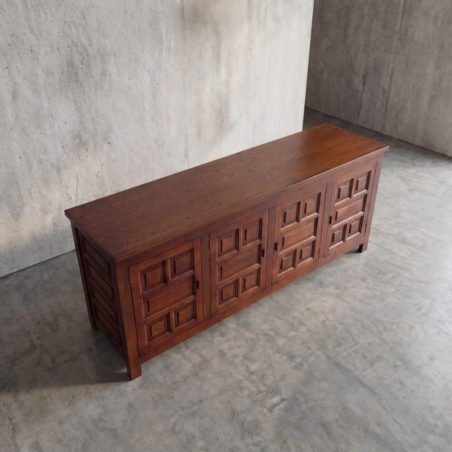 Vintage French Brutalist Sideboard, 1970s For Sale - Image 6 of 12