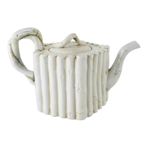 Decorative Chinoiserie Faux-Bamboo Pottery Teapot