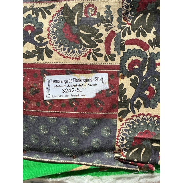Vintage Handcrafted Textile and Wood Animal Bench For Sale - Image 9 of 18