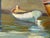 Wood Laurence Dingley Mediterranean Harbor Oil Painting, Framed For Sale - Image 7 of 12