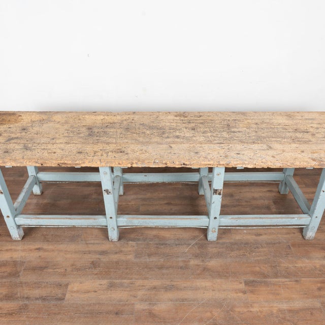 Rustic 19th Century Rustic Hungarian Long Work Table For Sale - Image 3 of 17