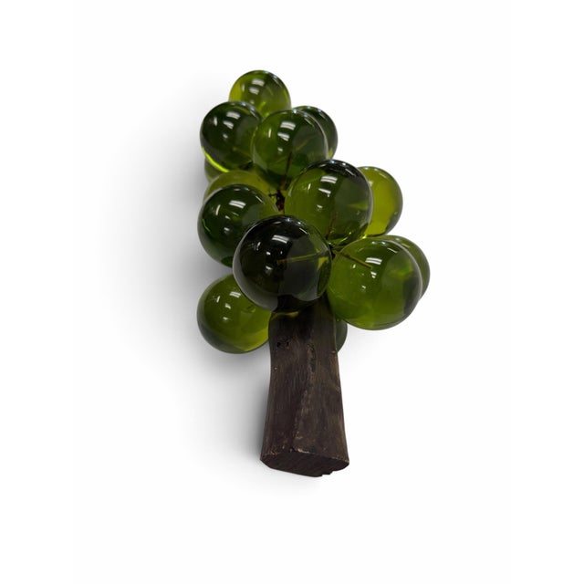 Vintage Mid-Century Modern Olive Green Lucite Grape Cluster Accent Piece For Sale - Image 4 of 6