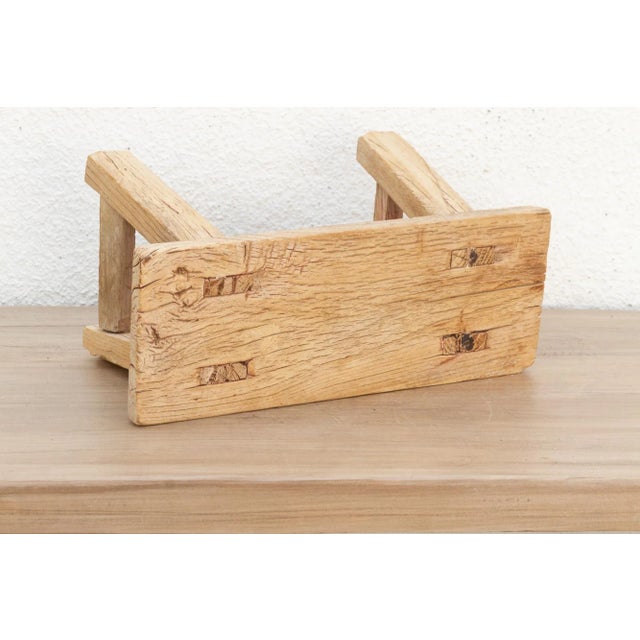 Country Chic Petite Wood Plant Stand For Sale In Los Angeles - Image 6 of 7