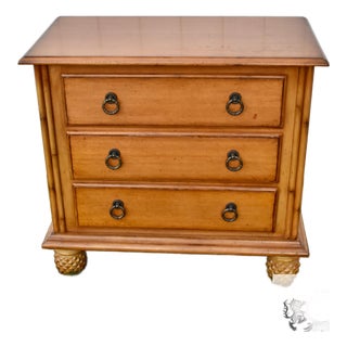 Lexington Wood Chest 3 Drawer Tommy Bahama Bachelors Dresser Pineapple Feet For Sale