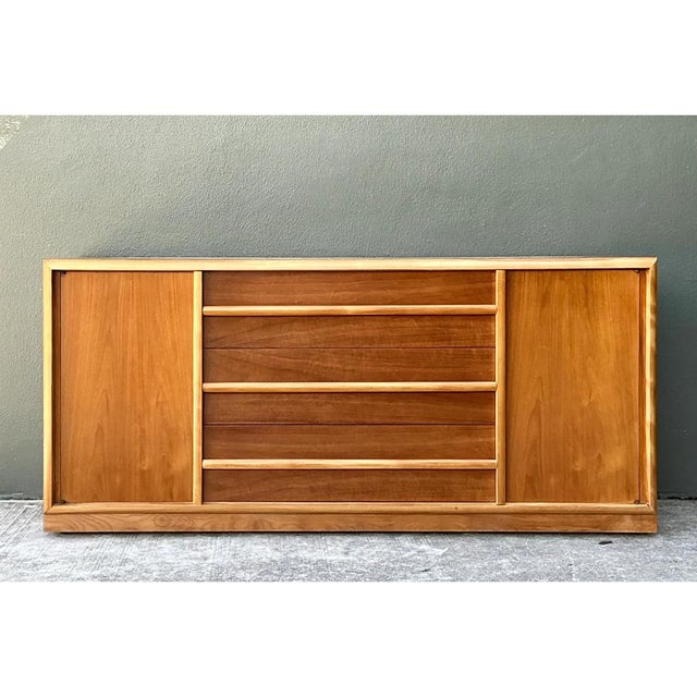 Camel t.h. Robsjohn-Gibbings for Widdicomb Wood Credenza For Sale - Image 8 of 12