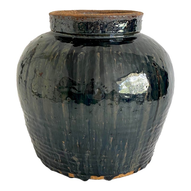 19th C Black Chinese Shanxi Pot For Sale