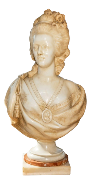 Unknown, Bust of Marie Antoinette, Carrara Marble