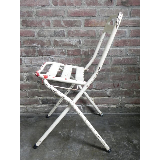 Vintage Industrial Steel Folding Chair, 1950s For Sale - Image 4 of 14