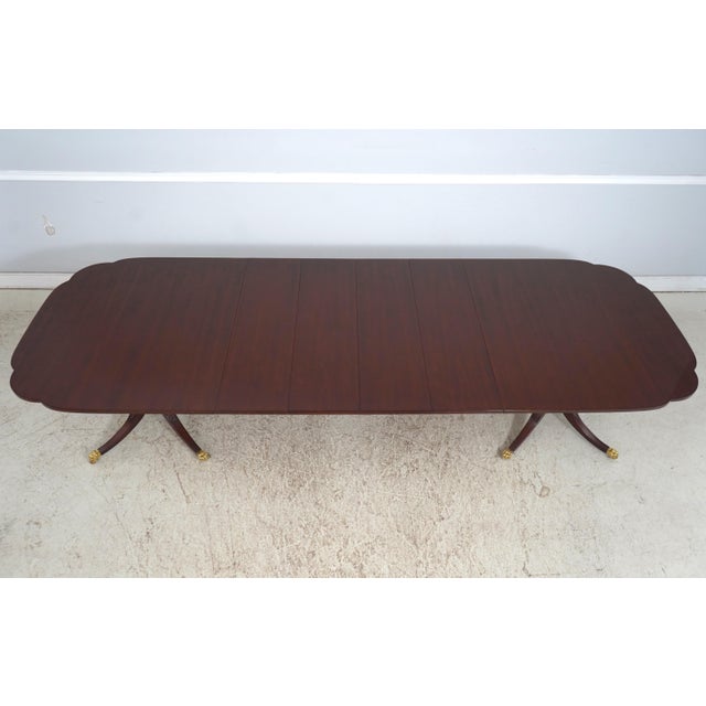 Kindel Mahogany Double Pedestal Dining Table For Sale - Image 12 of 18