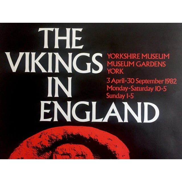 1980s Vintage 1982 " the Vikings in England " Yorkshire Museum British Exhibition Poster For Sale - Image 5 of 10