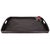 Boho Chic Artifacts Rattan Rectangular Ottoman Tray with High Handles For Sale - Image 3 of 3
