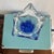 1960s 1960s MCM Blue and White Glass Swung Vase, Perfect Condition For Sale - Image 5 of 8